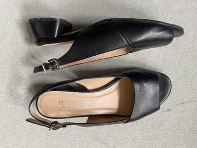 Sandale Peter Kaiser Schwarz Leder 4,5  Wie Neu    