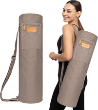 UDANA Yoga Mat Bag   Heavy Duty Canvas Carrier with 3 Pockets  Full Zip   Avail