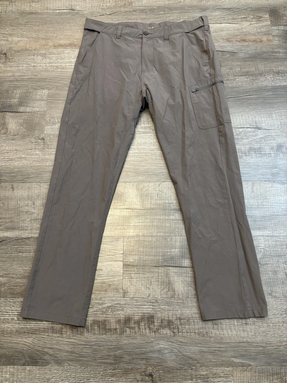 HUK Next Level Pant Mens XL 40x32 Gray Lightweight Cargo Pants Fishing C134