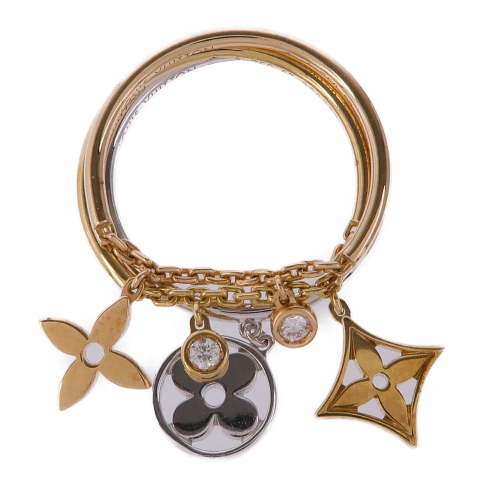 LOUIS VUITTON（LV） Anello LOUIS VUITTON LV Idillio Fiore Oro Giallo Bianco Rosa 18K US#8