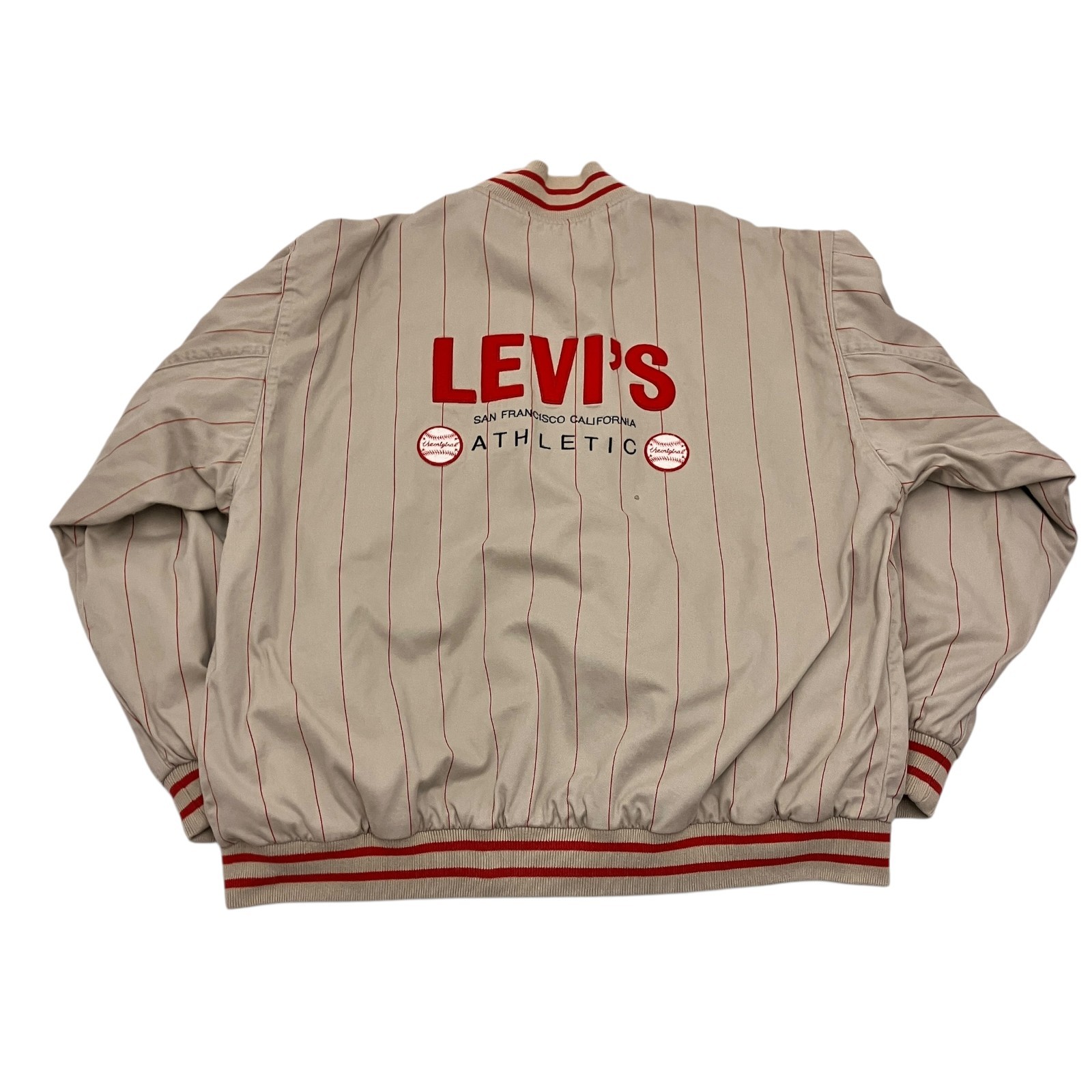 Levi’s Varsity Baseball Jacket Reversible Cream R… - image 7