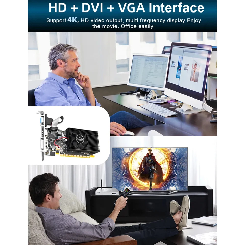 GT740 4G DDR3 Low Profile Graphics Card, PCI Express 3.0 x16 HDMI/VGA/DVI - Image 4 of 4