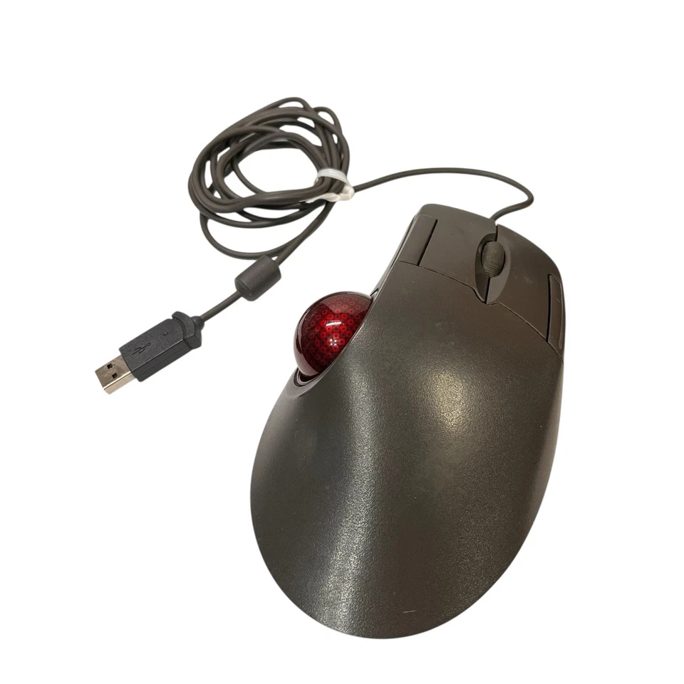 Microsoft Trackball Optical 1.0 Wired USB/PS2 Mouse P/N X05-87475 with Red Ball - Image 3 of 4