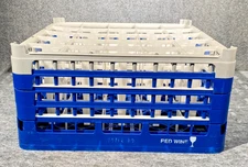 Vollrath Plastic 25 Comp Dishwasher Glass Rack Height 8.5" RED WINE