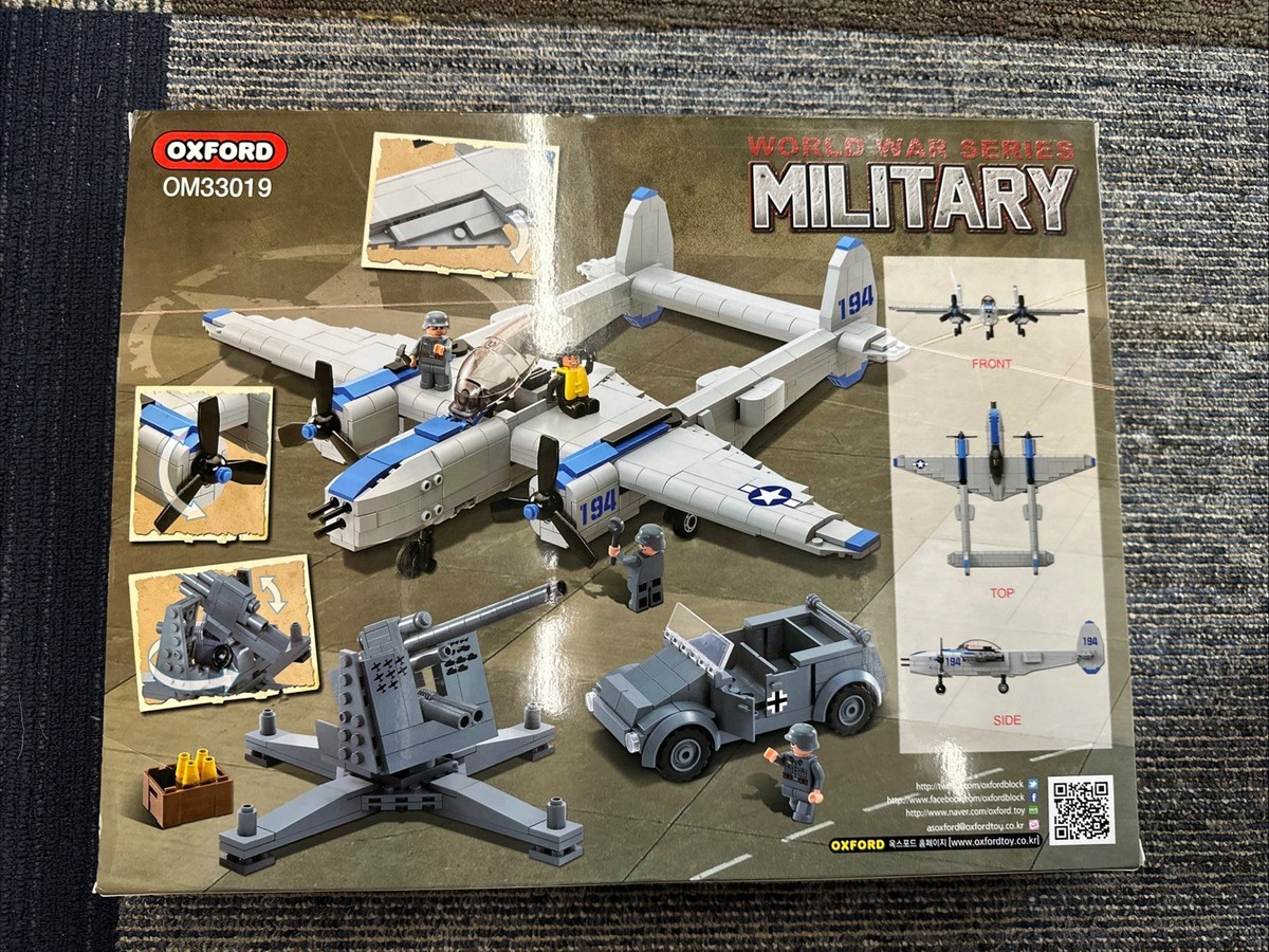 OXFORD Military Series P-38 Lightning Block OM33019 913 Pcs NIB