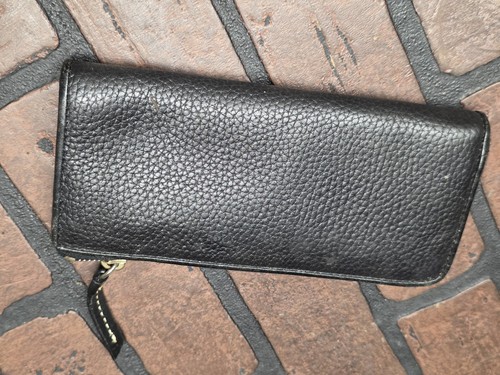 Dooney & Bourke Pebble Grain Large Zip Around Wristlet Wallet Clutch Black/Black - Bild 2 von 4
