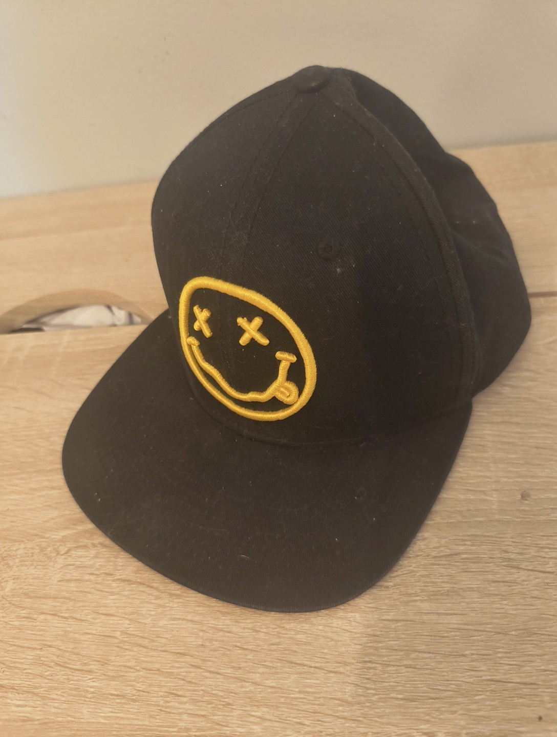Nirvana Nevermind Smiley Face Hat Cap Strap Back … - image 1