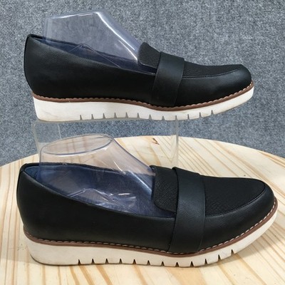 Dr. Scholls Shoes Womens 9M Imagine Loafer Black Faux Leather Slip On Almond Toe
