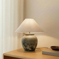 Lucande Tischlampe 'Thalorin' (Skandinavisch) In Braun Aus Keramik (1 Flammig, E