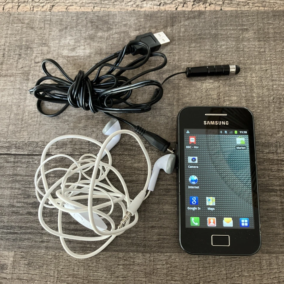 Samsung Galaxy Ace GT-S5830 Smartphone Black (O2) - Image 2 of 4
