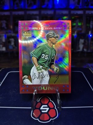 Delmon Young 2007 Topps Chrome Rookie Red Refractor /99 Tampa Bay