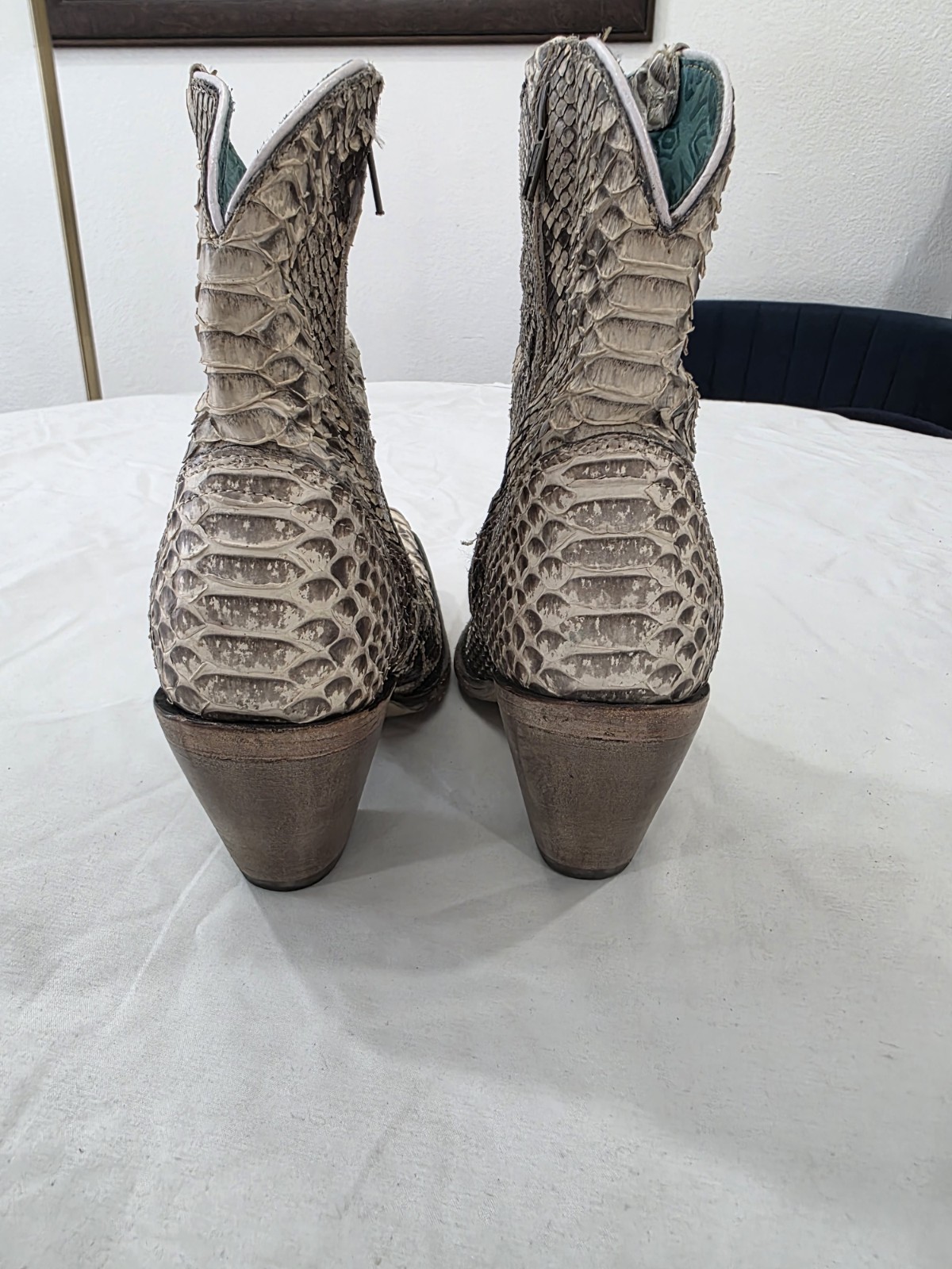 Corral Full Python Leather Ankle Boot Women Size 7 - image 7