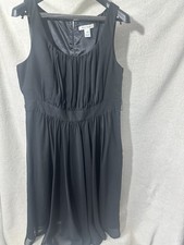 White House Black Market Elegant overlay little Black dress sleeveless,  Size 12