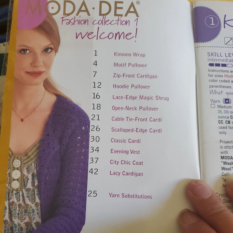 Moda Dea 12 Knit & Crochet Designs Booklet  2007  - Image 3 of 3