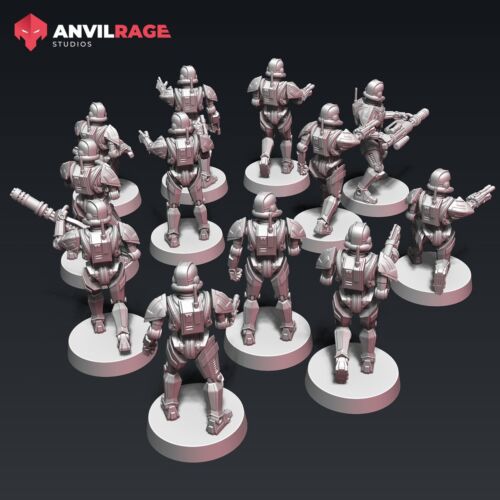 Stormdroid troops x 12 | Emps | Legion | Anvilrage Studios | 3d Printed - Picture 2 of 3