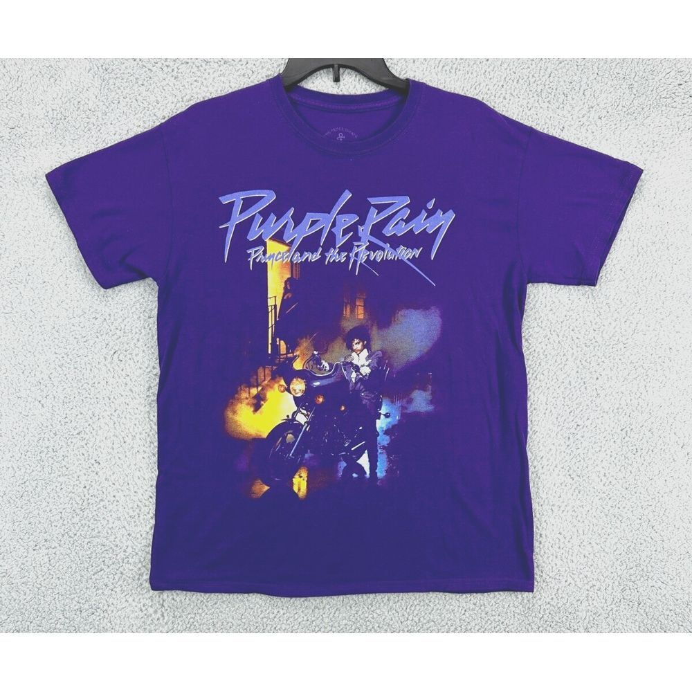 The Prince Estate Shirt Adult Medium M Purple Rain Tee Short