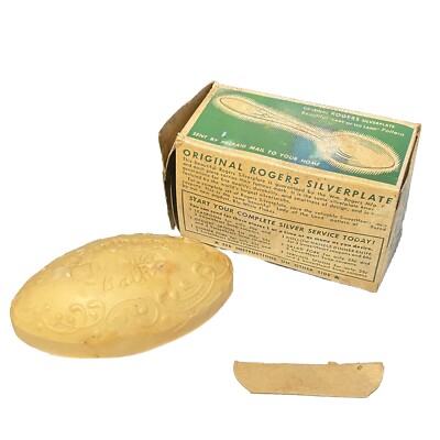 1940s SWEET HEART Mild Beauty Soap - Beige - Rodger Silver plate Coupon Box