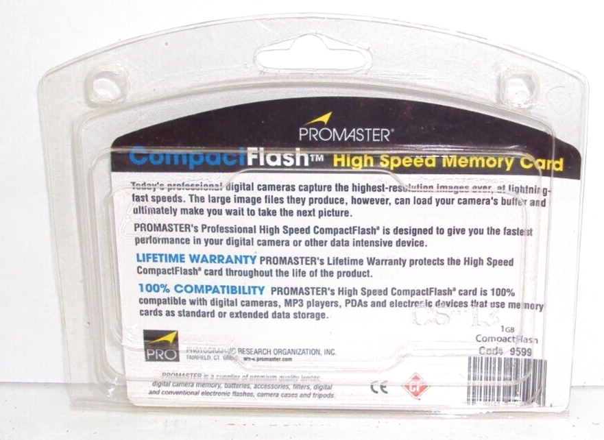 PROMASTER COMPACT FLASH HIGH SPEED MEMORY CARD 1GB NEW | eBay