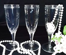 3 x Rosenthal Sektglas dünnwandig, Champagnergläser mit feiner Bordüre G 266