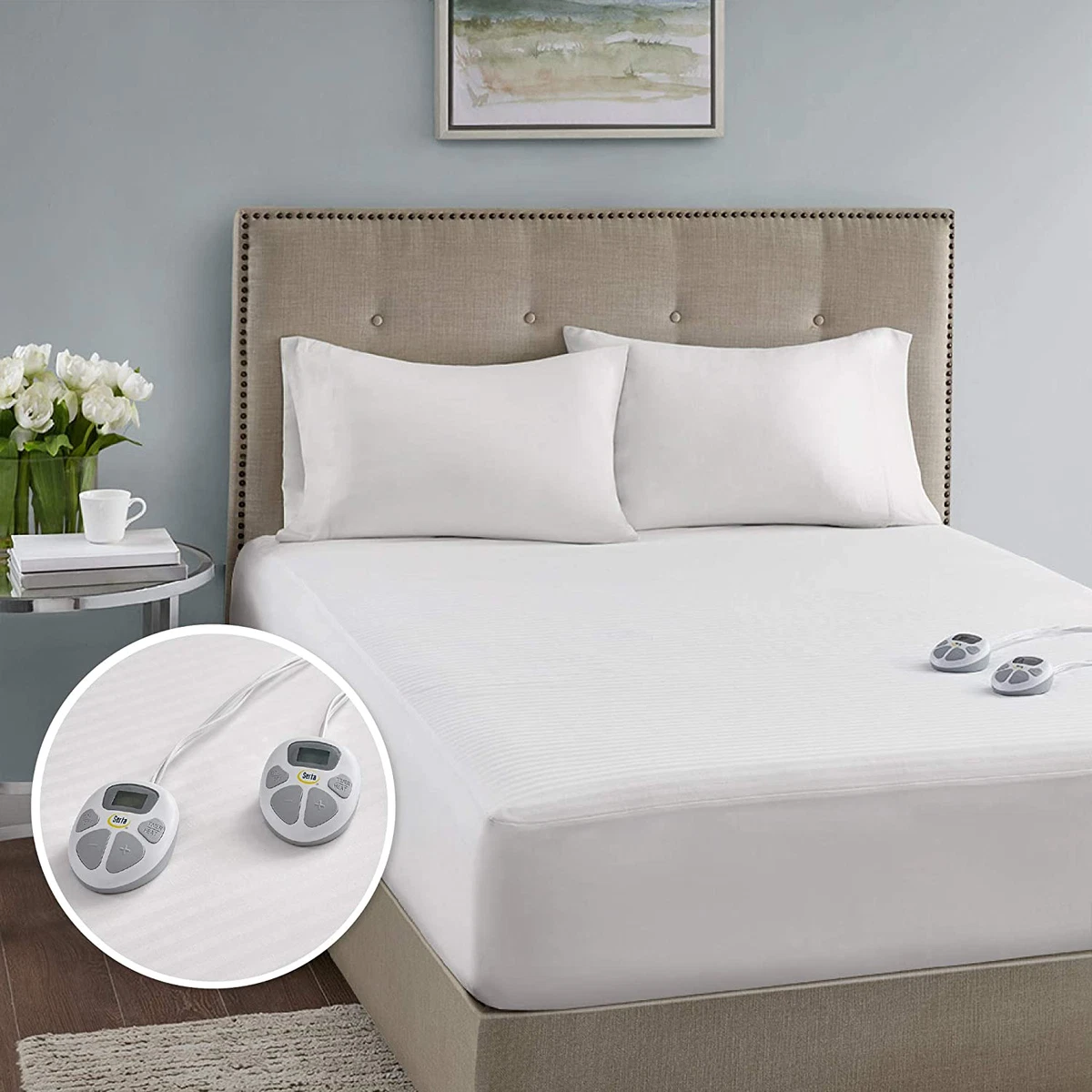 Waterproof Heated Mattress Pad Warming Matress Cover Electric Bed Warmer  Fitted | eBay