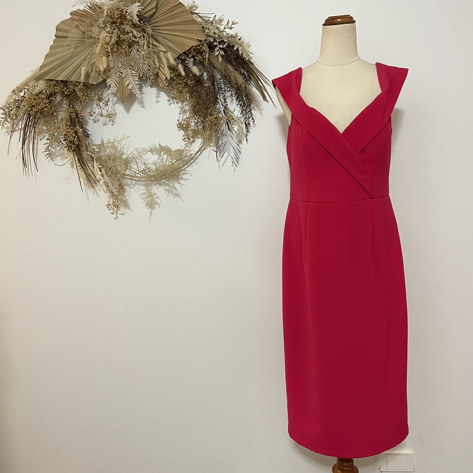 SHEIKE Woman’s Pink Cocktail Midi Dress Size 14 Form… Gem