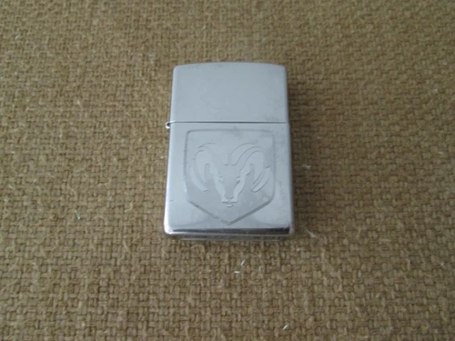 2002 ZIPPO A 02 Dodge Ram Emblem Silver-Tone Refillable Flip-Top Lighter *USA