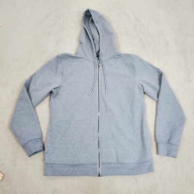 Cuts Clothing Hoodie Mens Large Gray Full Zip Solid Casual