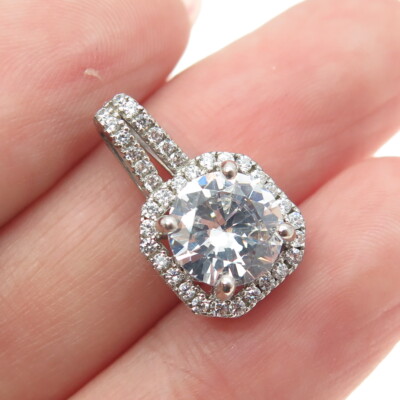 Minimalistischer Anhänger 925 Sterling Silber Rundschliff C Z