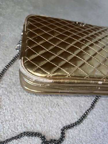 D&G Gold Synthetic Hand Bag Made In Italy - Picture 7 of 20