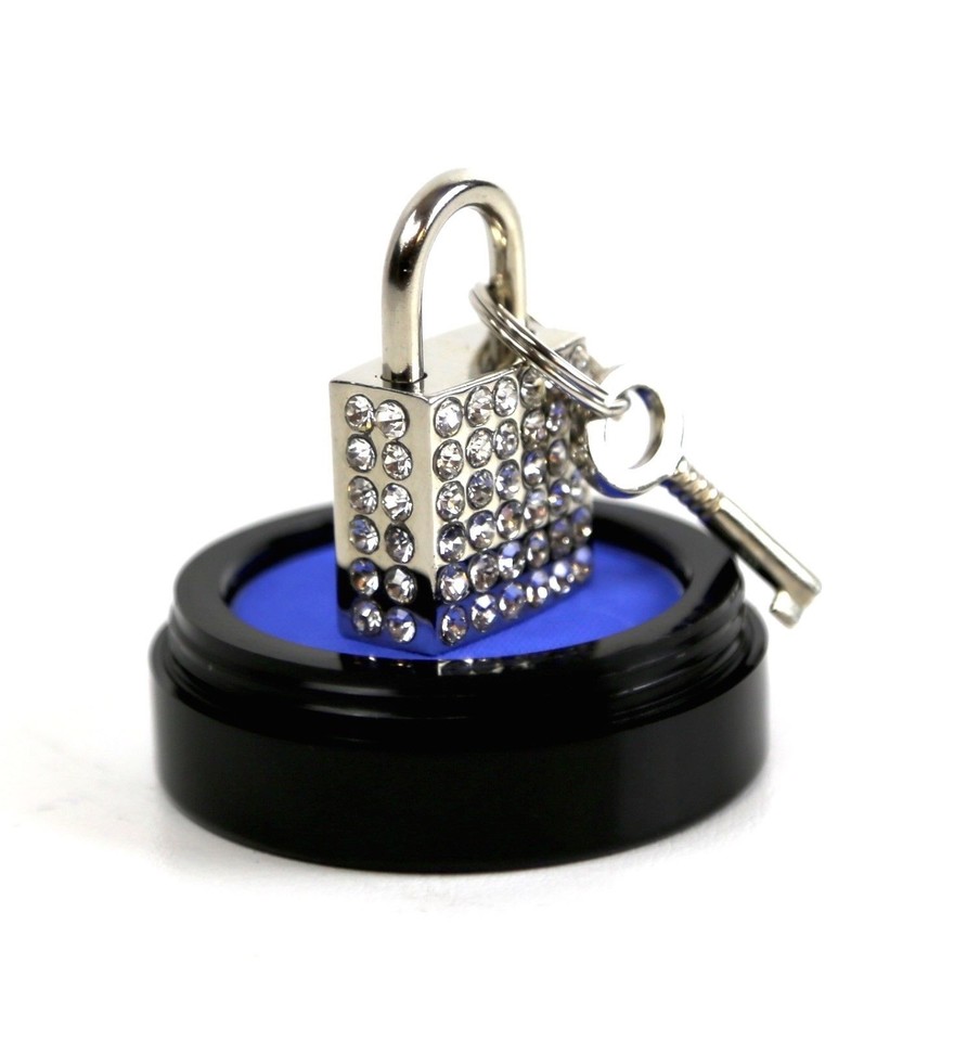 Diamond Lock And Key Pendant In Sterling Silver