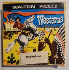 Walton SUPER 8 Black  White Silent Western "Flaming Lead"