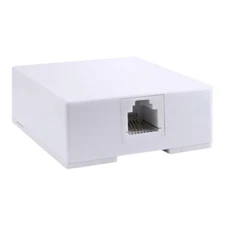 Skywalker SKY20862W Modular Surface Mount RJ11, 4-Wire Phone Jack (White)