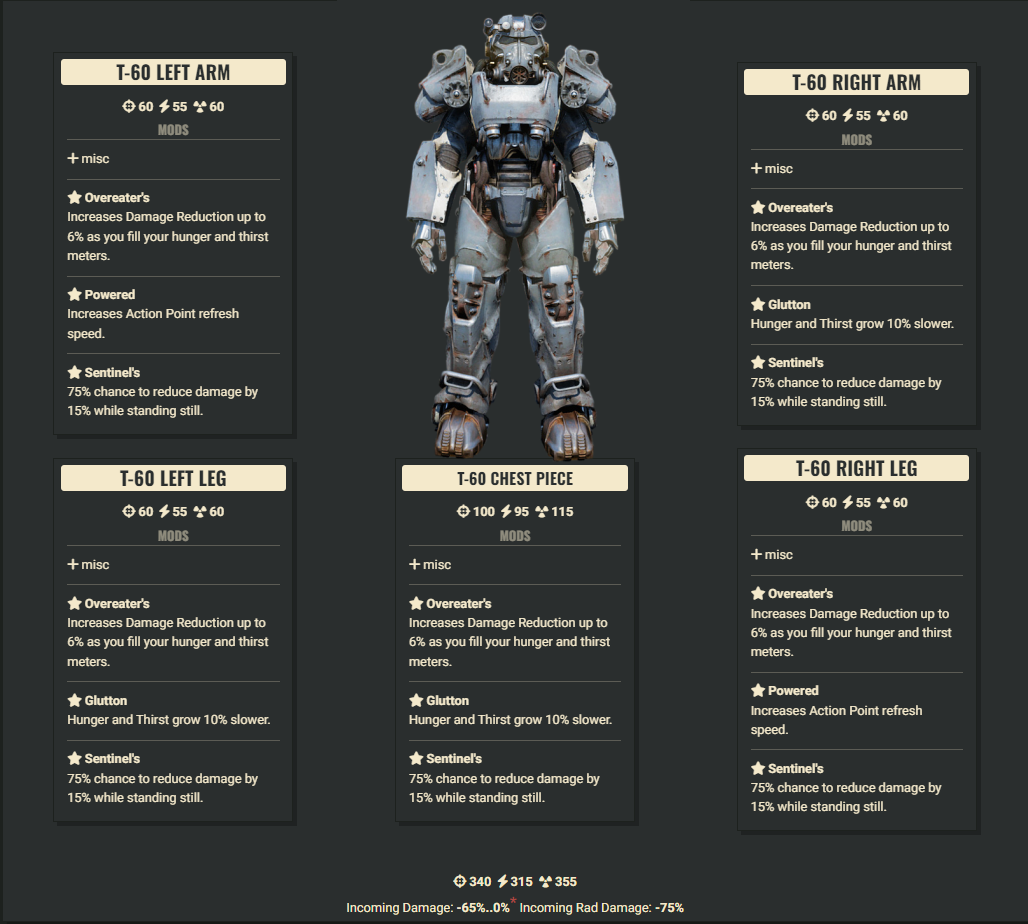 T60 Power Armor Set - FO76 In-Game Items - XBOX - | eBay