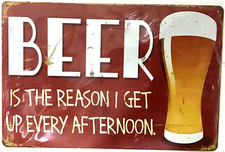 TIN SIGN new 8x12 Alcohol bar funny beer man cave garage bachelor liquor QQ 