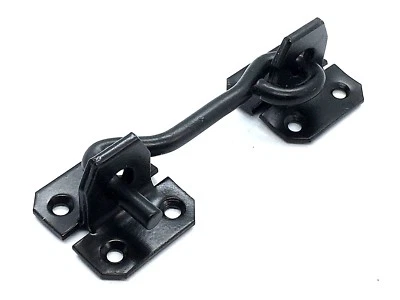 Gancio cabina filo nero giapponese 100 mm [4"] ganci porta/cancello resistenti (202)