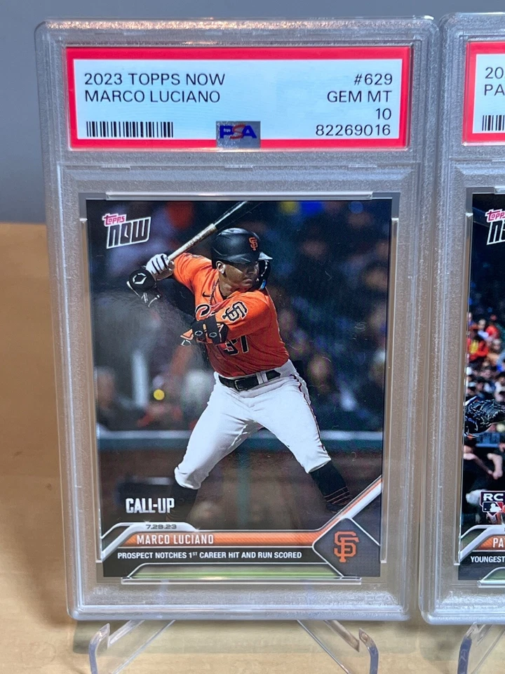 2023 GIANTS TOPPS NOW (3) CARD ROOKIE LOT * ALL PSA 10 *- BAILEY SCHMITT LUCIANO - Image 2 of 4