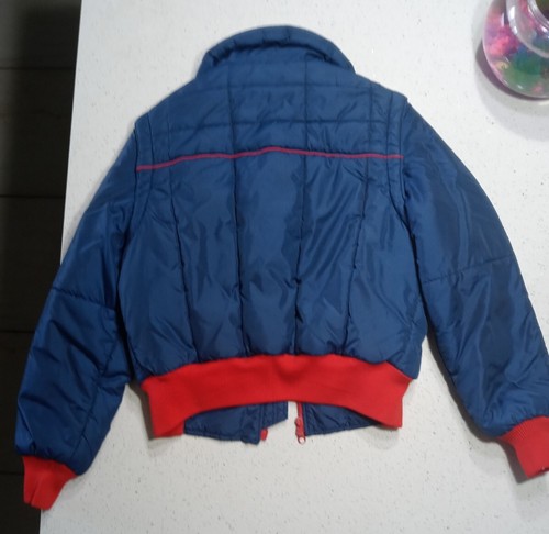 Vintage Levi's Down Puffer Jacket/Vest 2-in-1 Elastic Waist size 14 - Picture 8 of 12
