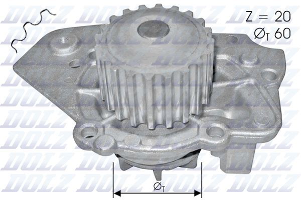Pompe à eau résistant aux fuites pour moteur Citroën C15 monospace