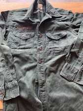 VTG Boy Scouts BSA Dark Green LS Shirt Explorer