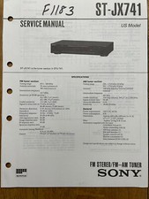 SONY ST-JX741 FM STEREO FM/AM TUNER ORIGINAL SERVICE MANUAL
