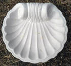 Plastic Shell Birdbath Mold Plaster Concrete bird feeder Mould 13" x 12" x 3.5"