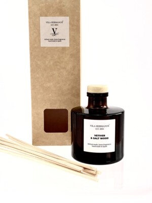 Vila Hermanos VETIVER & SALT WOOD Reed Diffuser 3.3 Oz/100ML  Lasts 1.5 Months