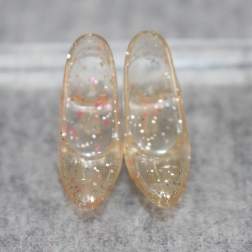 BARBIE MATTEL Doll Shoes Vintage 1980s Superstar Translucent Glitter Heels Soft - Picture 11 of 11