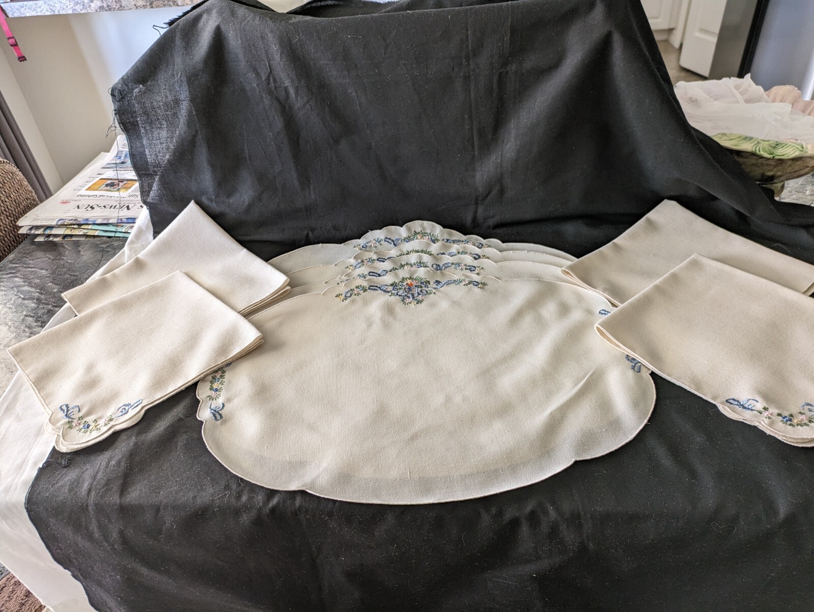 Lenox Autumn Set of 4 Linen Placemats and Napkins eBay