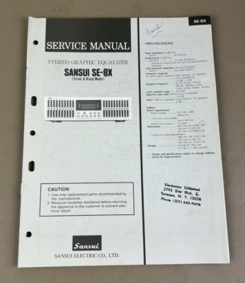 Sansui SE-8X Equalizer Service Manual D-216