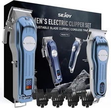 Cordless Professional Hair Clippers Trimmer Kit Men Cutting Machine Barber Salon