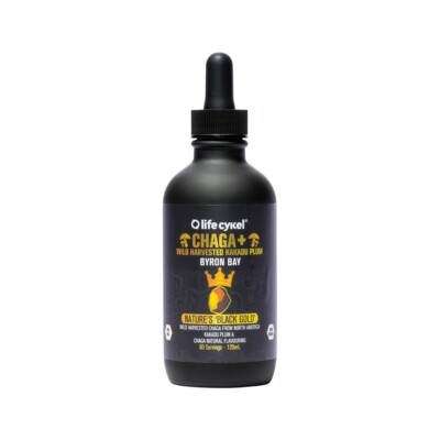 New Life Cykel Chaga + Wild Harvested Kakadu Plum 120ml Nature's Black Gold
