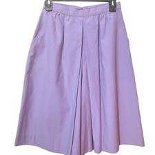 VINTAGE CULOTTES 70S 80S LILAC LAVENDER PURPLE SHORTS POCKETS HIGH RISE SIZE XS