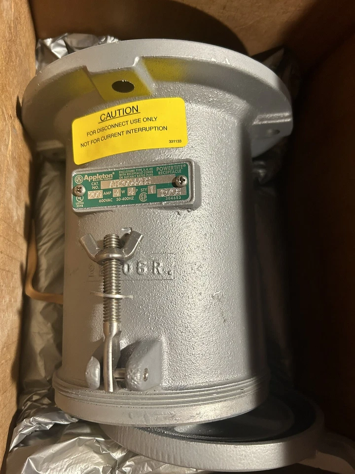 Appleton AR20044-RS, 200 A, 4-P, 4-W, Aluminum, RS, Pin/Sleeve Receptacle, 1 pc - Image 2 of 3