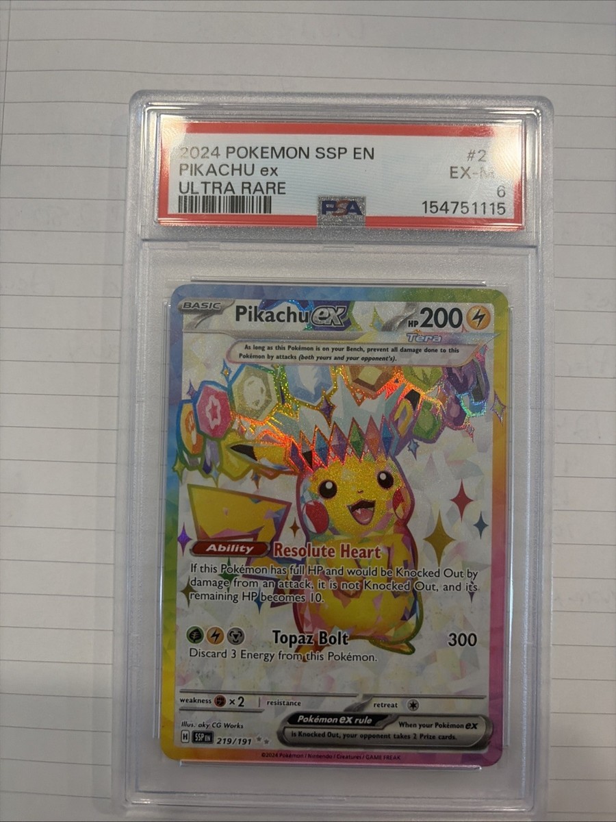 Pikachu ex 219/191 Sv08: Surging Sparks Holo for sale online | eBay
